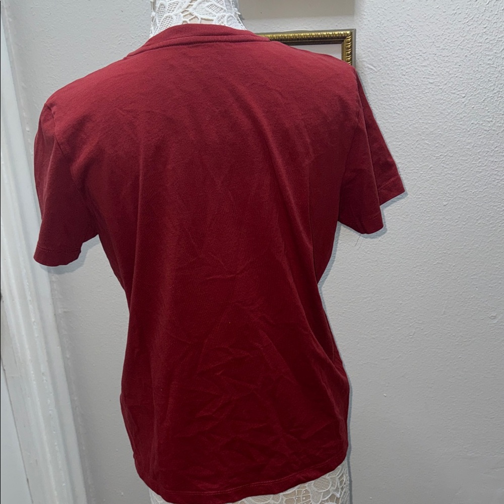 Coach Red Short Sleeve Tee with Bear Graphic - Picture 6 of 6